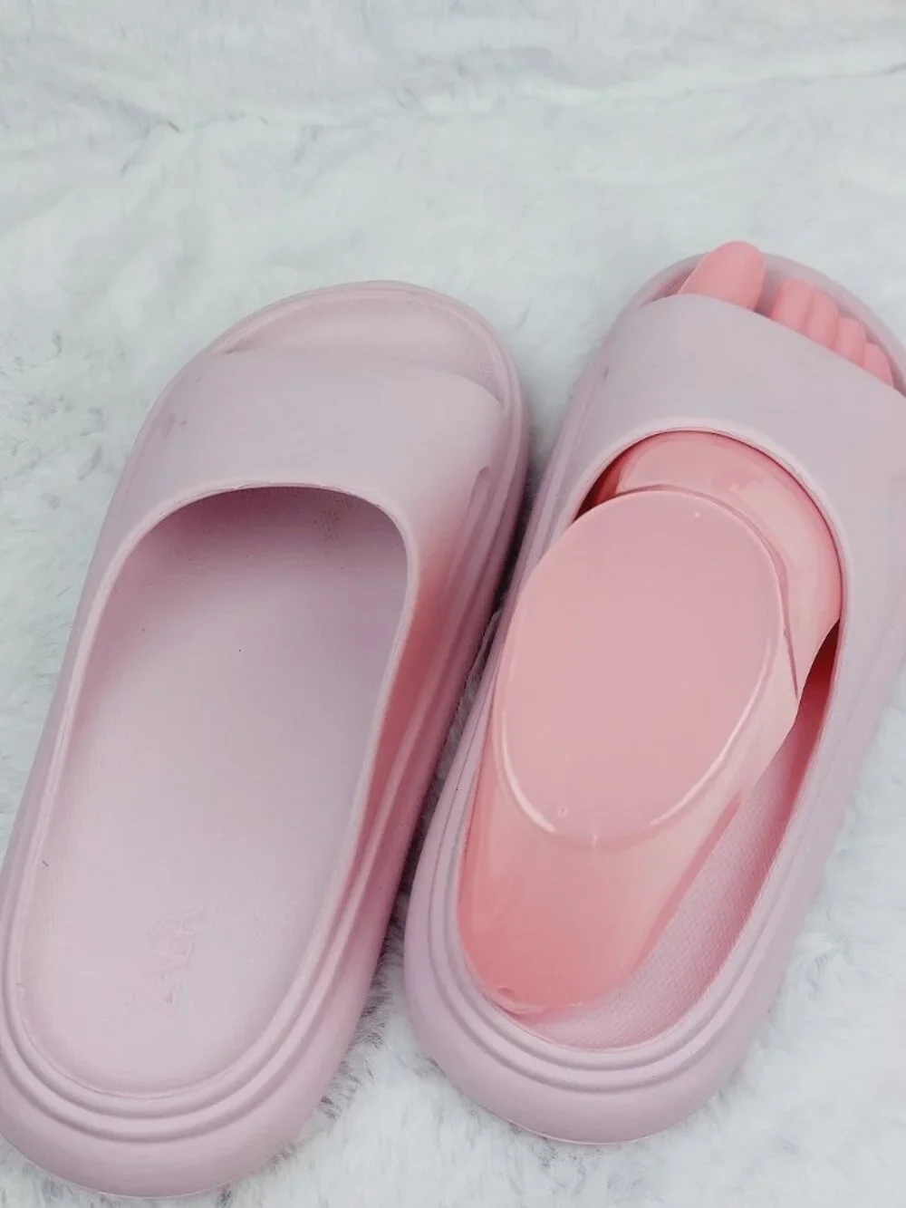 ZARA Women's Rossafever Pink Classic Slip-On Slide Sandals Size US 5 EUR 36 - Picture 4 of 8